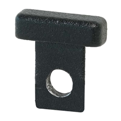 Afslutningsstykke til lige profil i sort mat præget