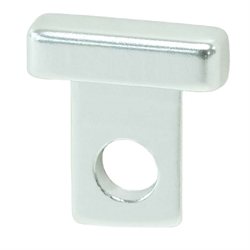 Endestykke til ligeprofil alu krom