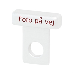 Endestykke til lige profil hvid